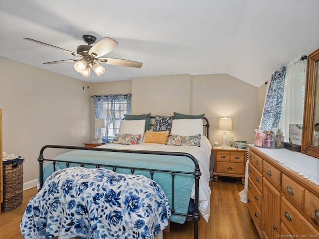 134 Painter Ave, West Haven, CT 06516 - bedroom with light wood-style floors, ceiling fan, and vaulted ceiling