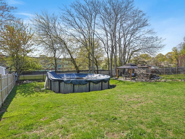 134 Painter Ave, West Haven, CT 06516 - view of yard featuring a gazebo, a fenced in pool, and a fenced backyard