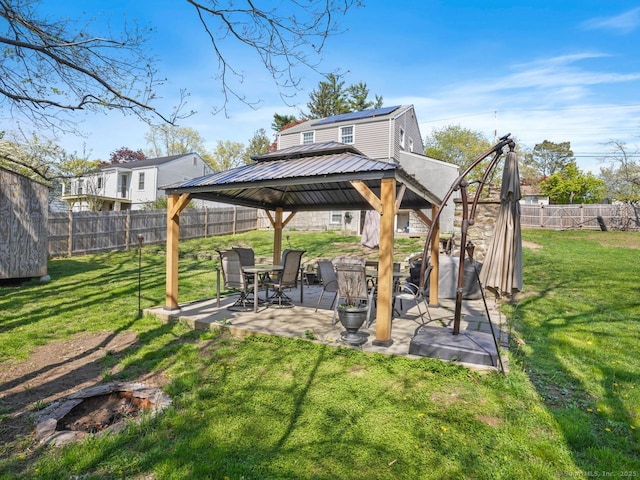 134 Painter Ave, West Haven, CT 06516 - view of yard featuring a fenced backyard, a gazebo, and a patio area