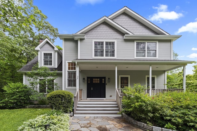 202 Horse Hill Rd, Westbrook, CT 06498 - victorian-style house featuring covered porch and a chimney