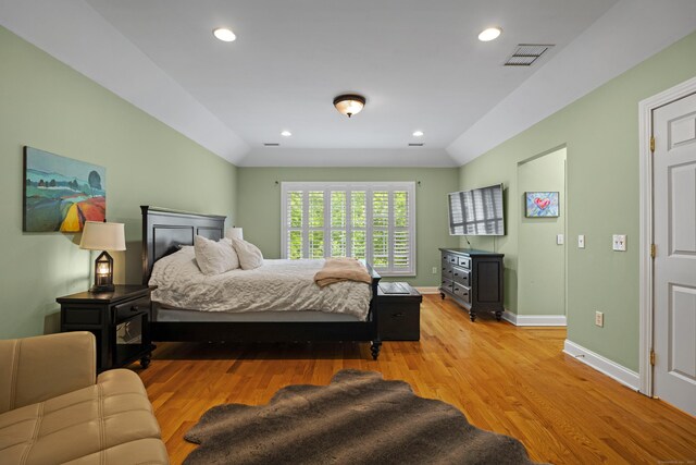 202 Horse Hill Rd, Westbrook, CT 06498 - bedroom with light wood-style floors, baseboards, and recessed lighting