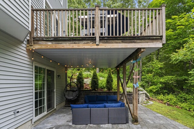 202 Horse Hill Rd, Westbrook, CT 06498 - view of patio with an outdoor hangout area and a deck