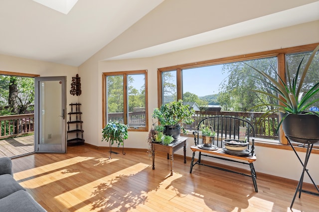 38 Skyline Dr, Brookfield, CT 06804 - sunroom / solarium featuring plenty of natural light, lofted ceiling, and a skylight