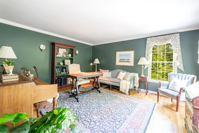 45 Wolf Pit Rd, Southbury, CT 06488 - office with wood finished floors, crown molding, and baseboards
