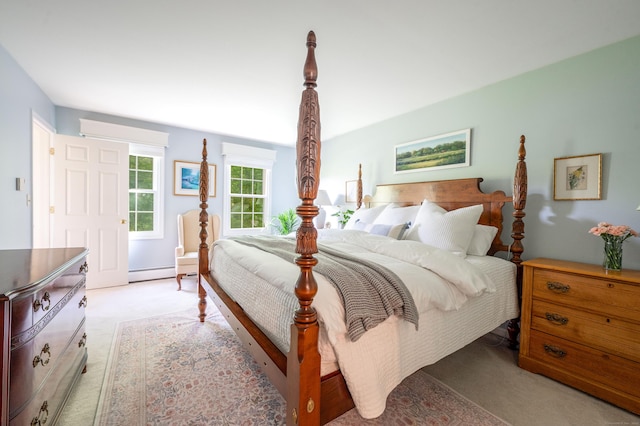 45 Wolf Pit Rd, Southbury, CT 06488 - bedroom featuring light carpet and baseboard heating
