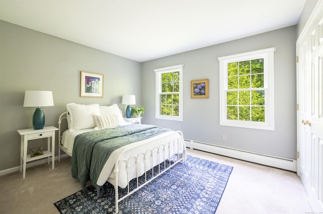 45 Wolf Pit Rd, Southbury, CT 06488 - bedroom with baseboard heating, carpet, and baseboards
