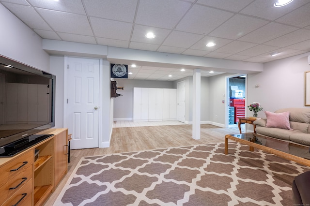 45 Wolf Pit Rd, Southbury, CT 06488 - living area with light wood-style flooring, baseboards, and recessed lighting