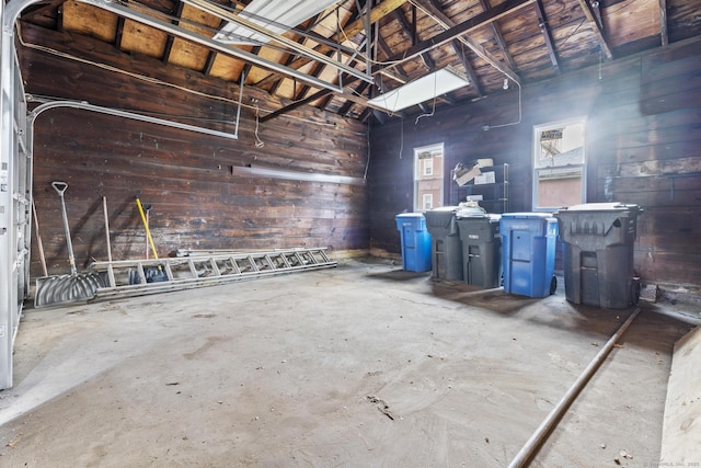 181 Westbourne Pkwy, Hartford, CT 06112 - garage with wood walls