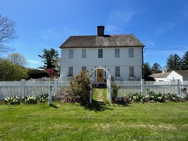 455 E St, Middletown, CT 06457 - view of front of house with a chimney