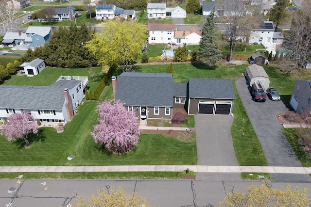 aerial perspective of suburban area
