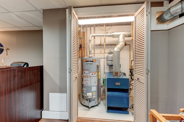 utilities featuring gas water heater
