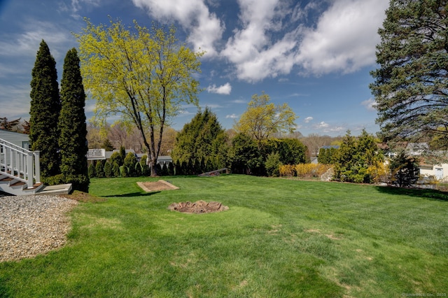 view of grassy yard