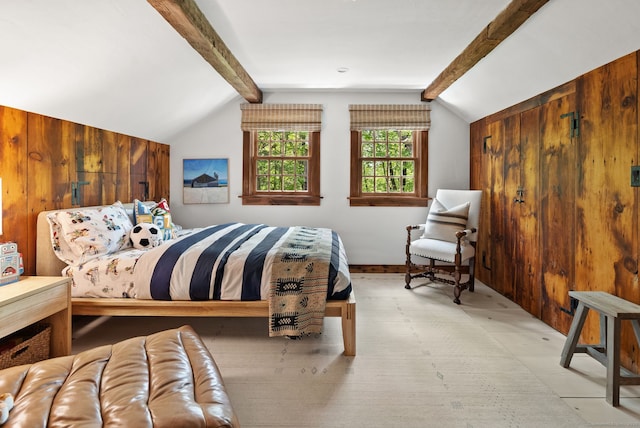 37 Cedar Hls, Weston, CT 06883 - bedroom with wooden walls and light floors