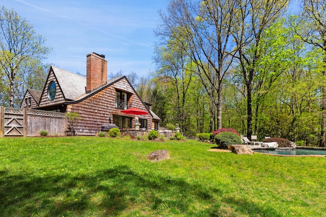 37 Cedar Hls, Weston, CT 06883 - view of yard featuring a swimming pool