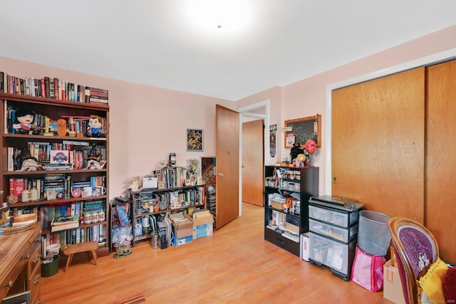 interior space with wood finished floors