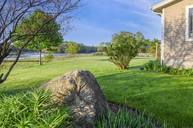 23 Hefflon Farm Rd, Old Lyme, CT 06371 - view of grassy yard featuring a water view