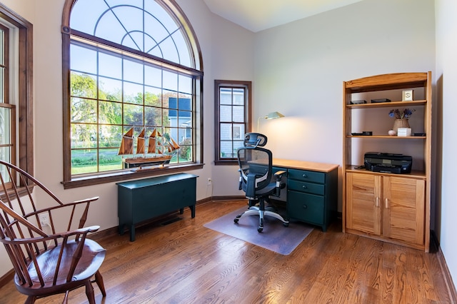 23 Hefflon Farm Rd, Old Lyme, CT 06371 - home office with wood finished floors and baseboards