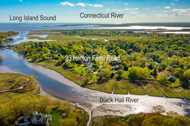 23 Hefflon Farm Rd, Old Lyme, CT 06371 - bird's eye view of a large body of water
