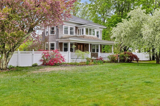 view of front of property with covered porch