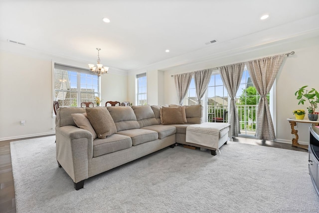 1022 Country View Rd Unit 1022, Danbury, CT 06810 - living room with a chandelier, recessed lighting, and wood finished floors