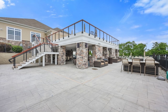 1022 Country View Rd Unit 1022, Danbury, CT 06810 - view of patio / terrace with an outdoor hangout area and stairs