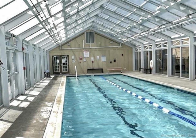 1022 Country View Rd Unit 1022, Danbury, CT 06810 - indoor pool featuring french doors and a patio
