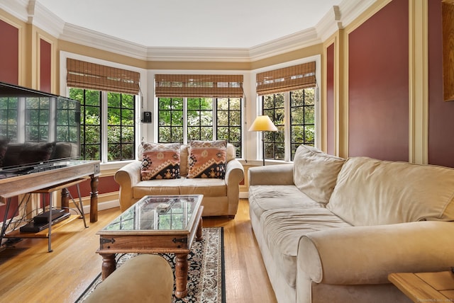 44 Walbridge Rd, West Hartford, CT 06119 - sunroom featuring ornamental molding, healthy amount of natural light, and wood finished floors