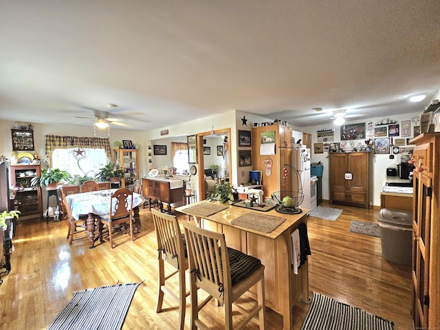 69 Elmdale Rd, Canterbury, CT 06331 - dining room featuring a ceiling fan and light wood-type flooring