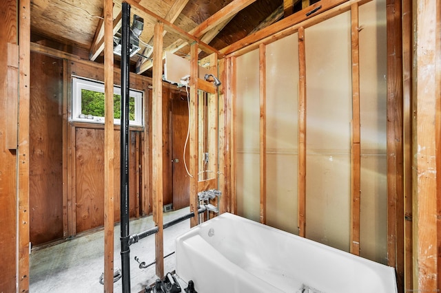 interior space with a freestanding bath