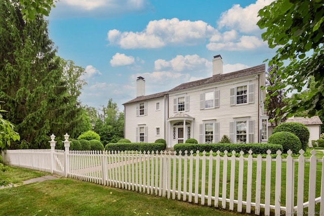 3113 Bronson Rd, Fairfield, CT 06824 - view of front of property featuring a chimney