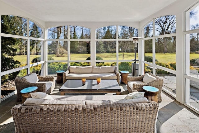 3113 Bronson Rd, Fairfield, CT 06824 - sunroom / solarium featuring an outdoor living space and healthy amount of natural light