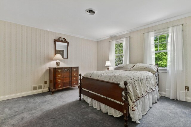 9 Brick School Dr, Redding, CT 06896 - carpeted bedroom featuring crown molding and baseboards