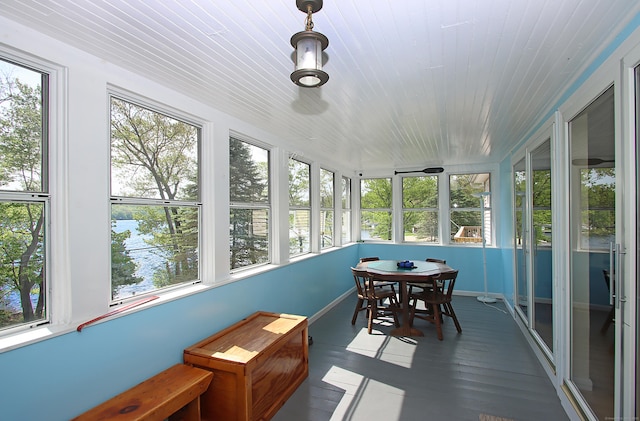 231 Lake Shore Dr, East Haddam, CT 06415 - sunroom with baseboards and wood finished floors