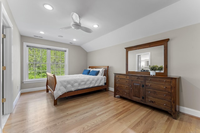 15 Hickory Hill Rd, Avon, CT 06001 - bedroom featuring baseboards, light wood-type flooring, visible vents, and vaulted ceiling
