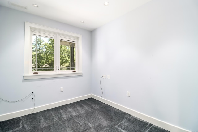 13 Kellogg St, Brookfield, CT 06804 - unfurnished room featuring dark carpet, baseboards, and recessed lighting