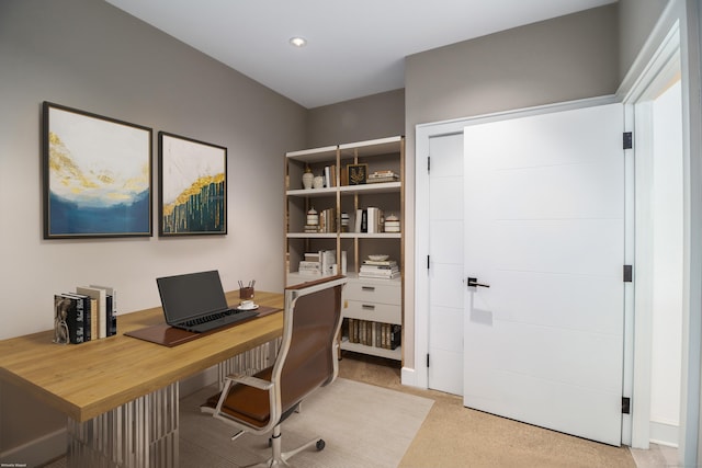 13 Kellogg St, Brookfield, CT 06804 - home office featuring carpet flooring and recessed lighting