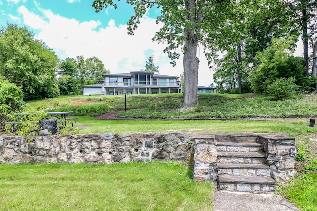 13 Kellogg St, Brookfield, CT 06804 - view of grassy yard with a balcony