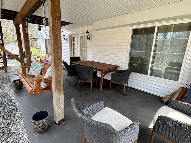 92 Sherwood Ln, Norwich, CT 06360 - view of patio with french doors and outdoor dining area