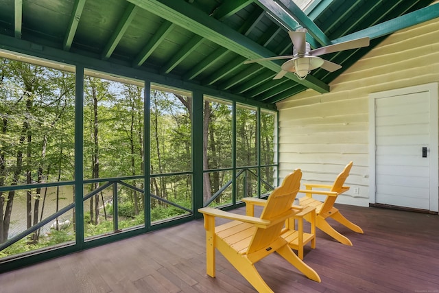 12 Woody Pl, Ridgefield, CT 06877 - sunroom with a ceiling fan
