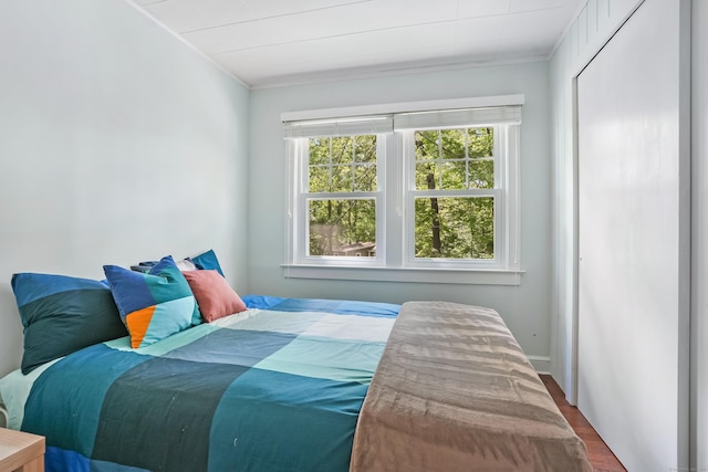 12 Woody Pl, Ridgefield, CT 06877 - bedroom with ornamental molding and wood finished floors