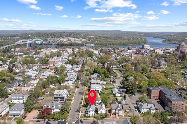 175 Lincoln St, Middletown, CT 06457 - birds eye view of property featuring a water view and a residential view