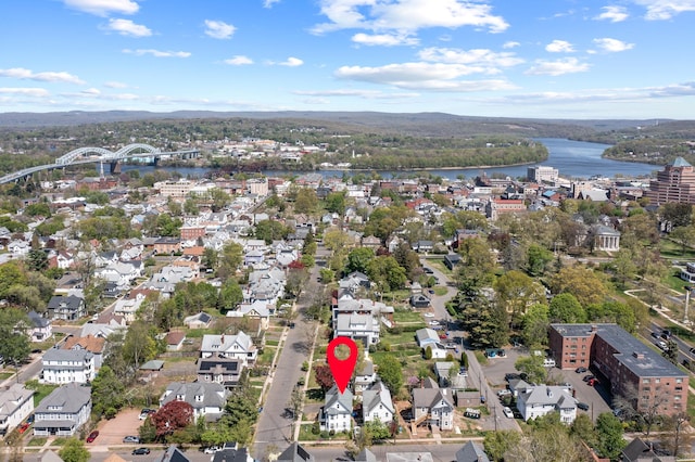 175 Lincoln St, Middletown, CT 06457 - aerial perspective of suburban area featuring a large body of water and a notable bridge