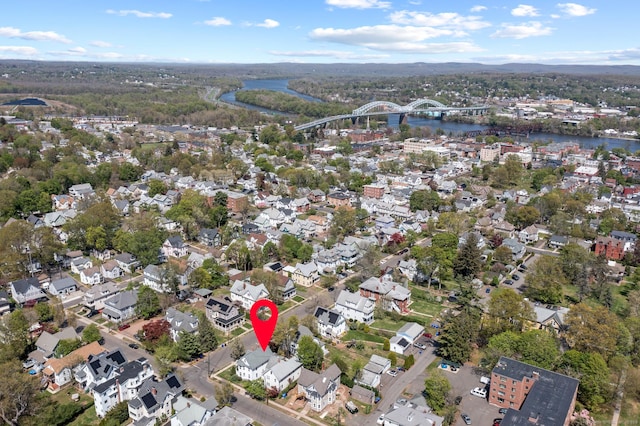 175 Lincoln St, Middletown, CT 06457 - aerial view with a water view and a residential view