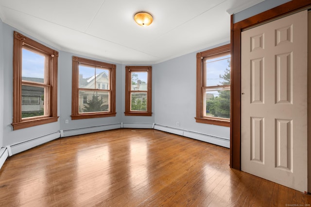 175 Lincoln St, Middletown, CT 06457 - spare room featuring wood finished floors and baseboard heating