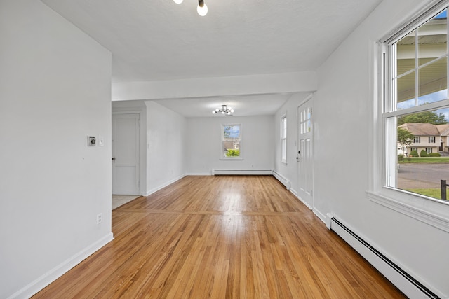 81 Summit St, Southington, CT 06489 - unfurnished room featuring a baseboard heating unit, baseboard heating, light wood-style flooring, and baseboards