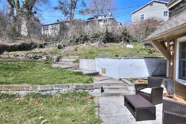 view of grassy yard