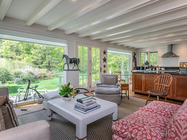 39 Painter Hill Rd, Woodbury, CT 06798 - sunroom / solarium with beam ceiling