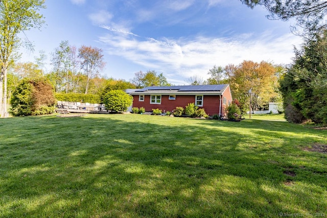 view of grassy yard