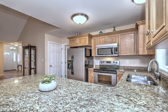 30 Prosperity Ct Unit 25, Southington, CT 06489 - kitchen featuring appliances with stainless steel finishes, a sink, and light stone countertops