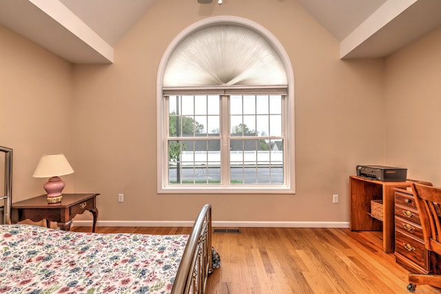 30 Prosperity Ct Unit 25, Southington, CT 06489 - bedroom featuring vaulted ceiling, light wood-style floors, and baseboards